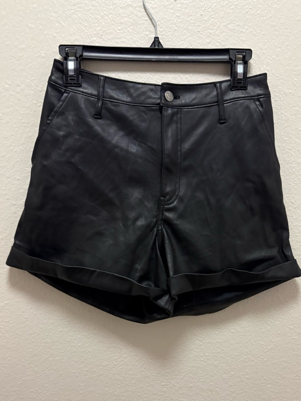 Hollister Ultra High-Rise Faux Leather Shorts